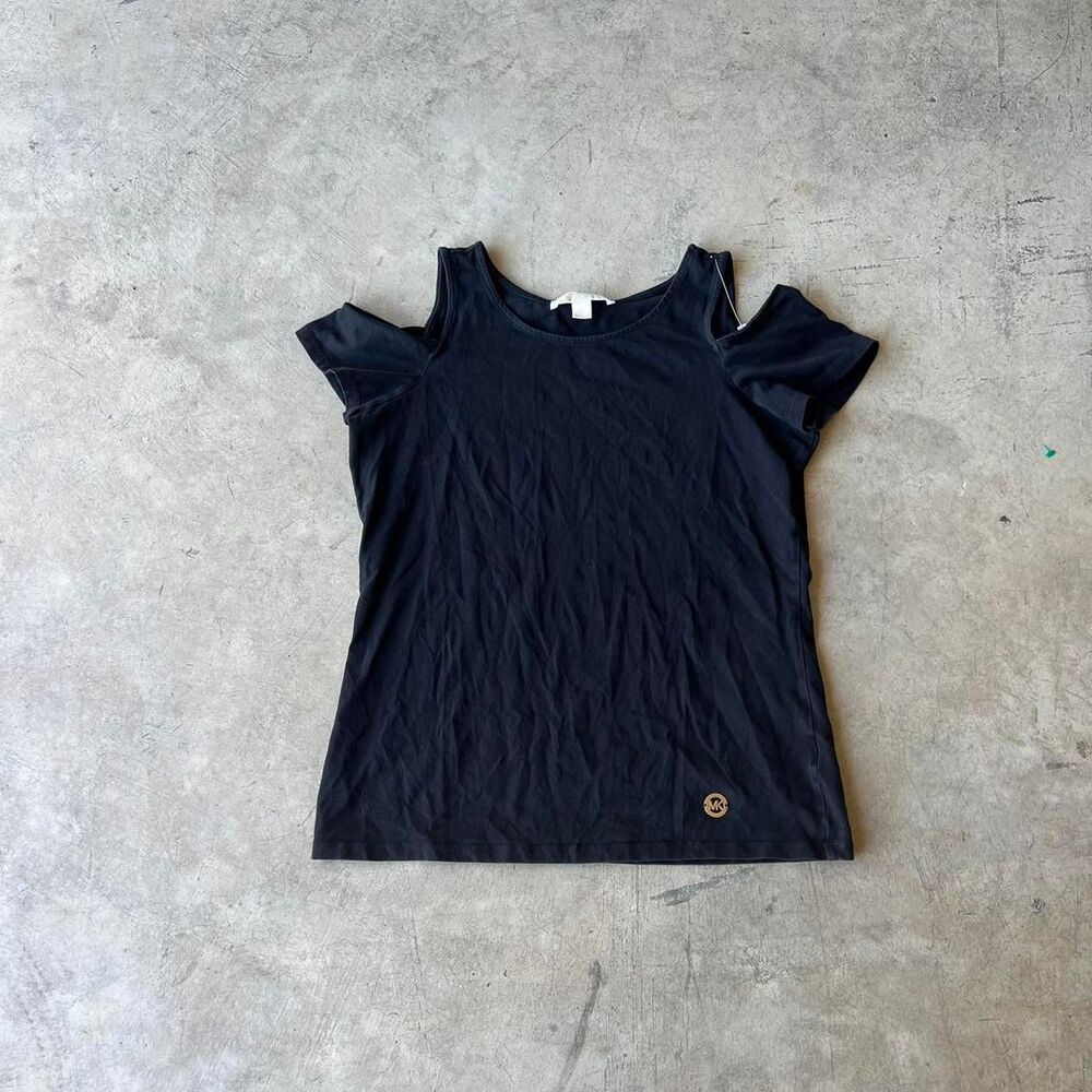 Michael Kors Black Cut out shoulder top Womens size S Small